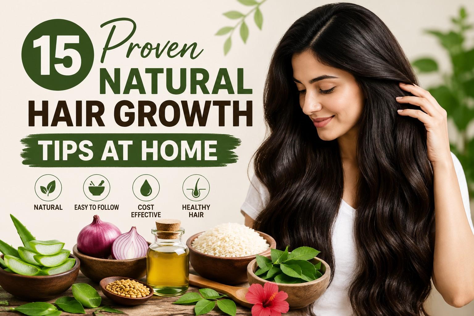 15 Proven Natural Hair Growth Tips at Home