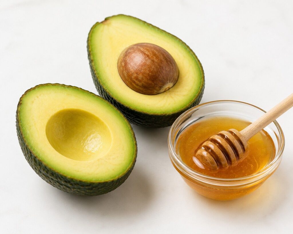 Avocado and honey hair mask home remedy for dry brittle hair fatty acid hydration