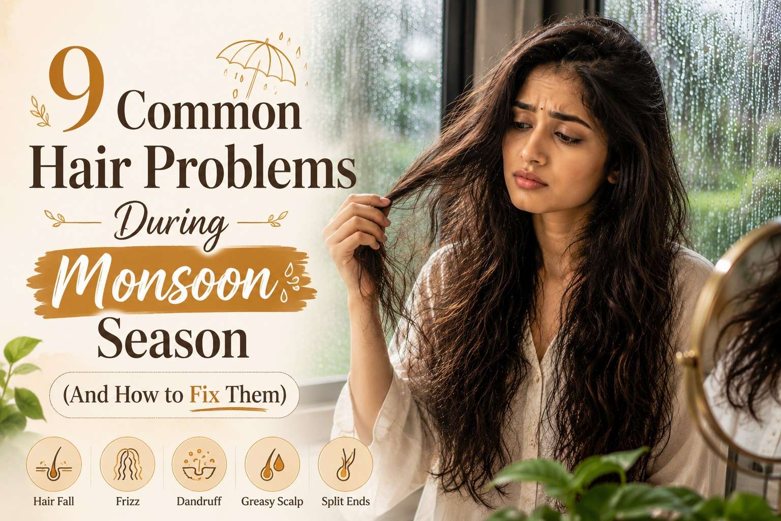 9 Common Hair Problems During Monsoon Season (And How to Fix Them)