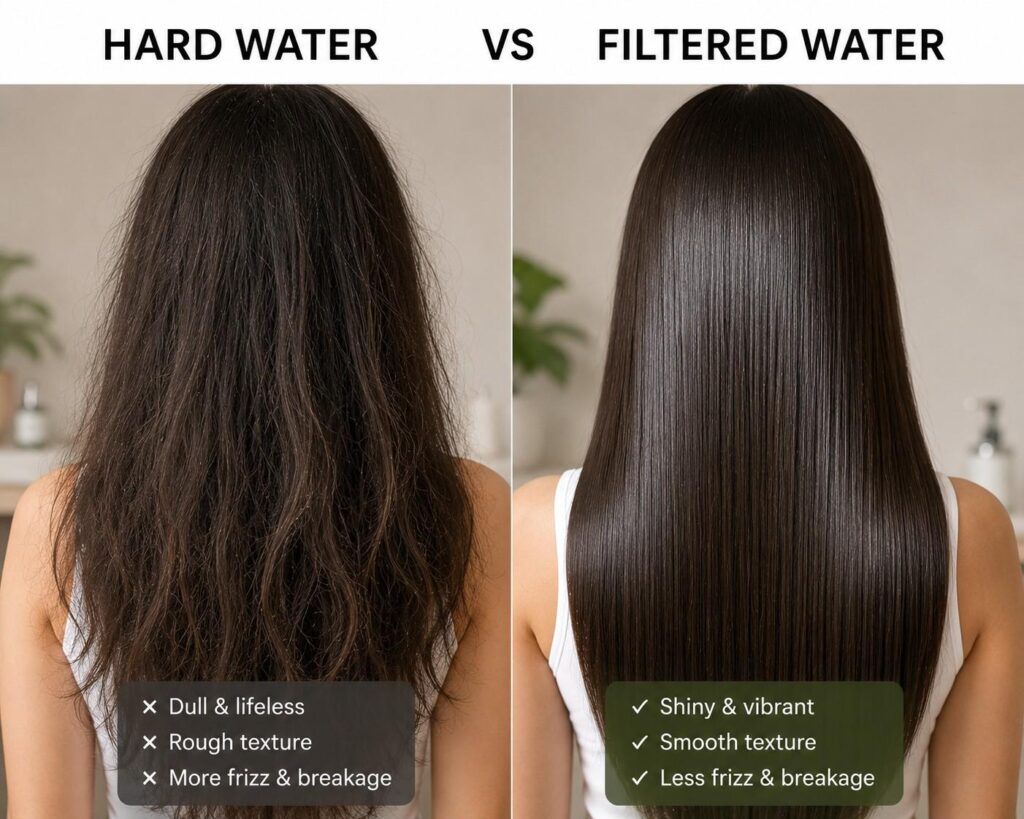 hard water damage to hair India — shower filter for hair growth

