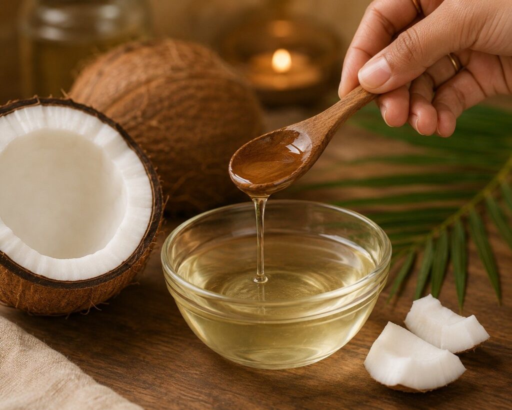 coconut oil deep conditioning home remedy for dry and frizzy hair