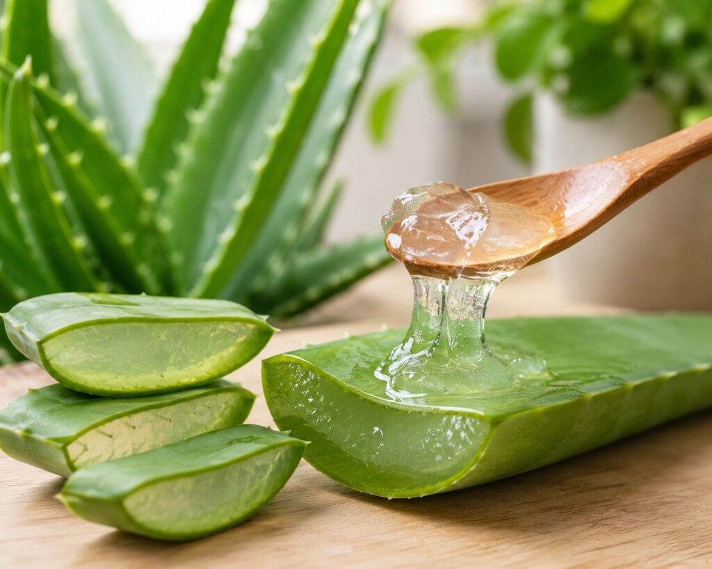 aloe vera gel home remedy for dry scalp and frizzy hair
