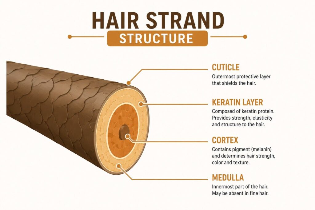 keratin hair structure nutrition