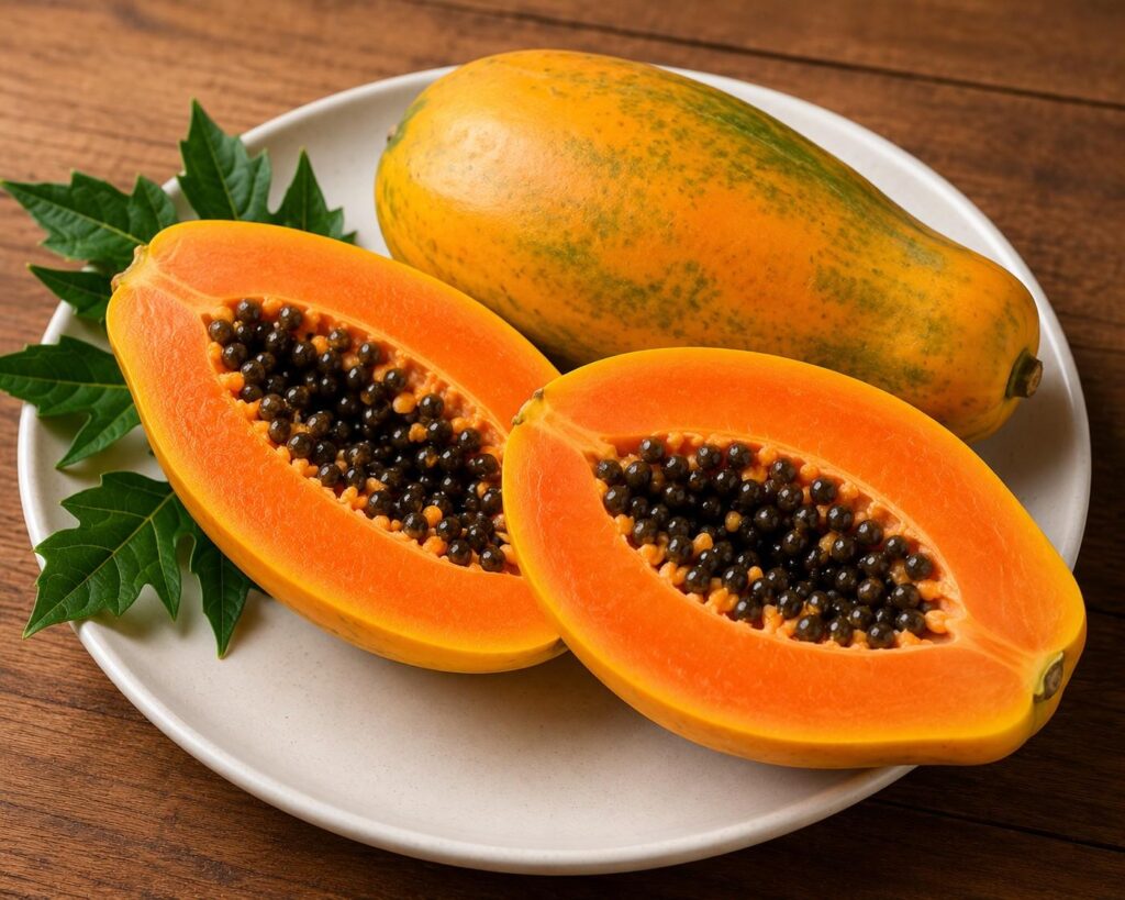papaya vitamin A for scalp health