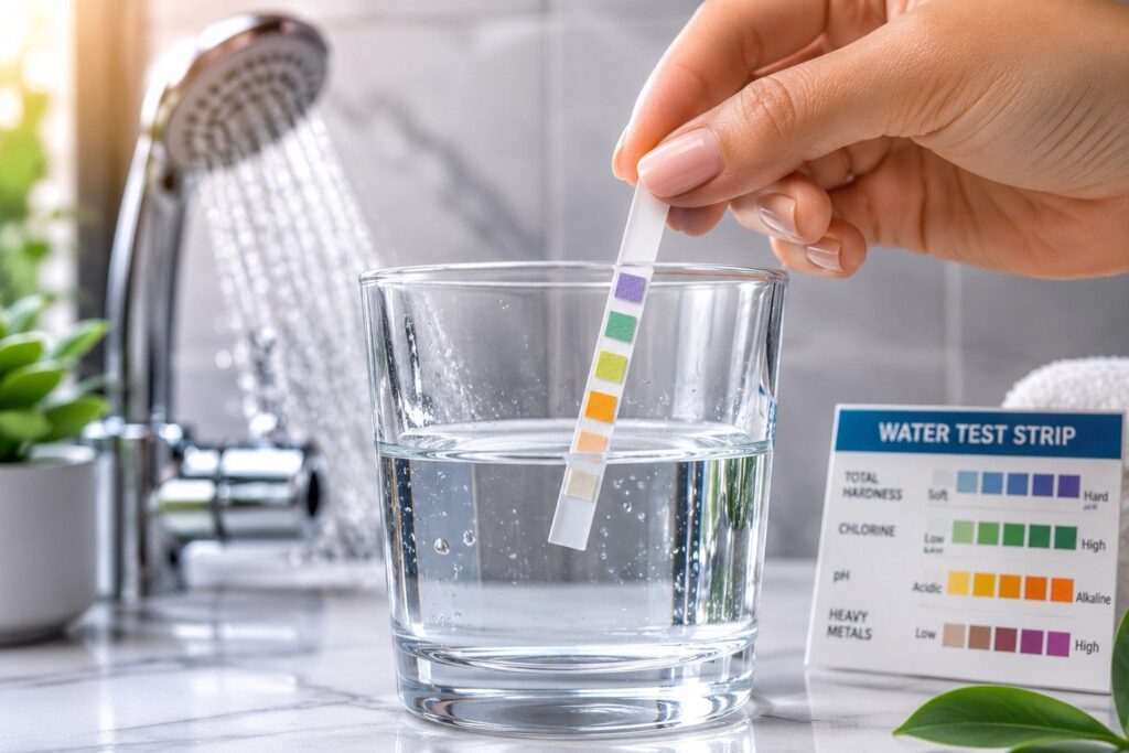 testing hard water for hair fall abroad