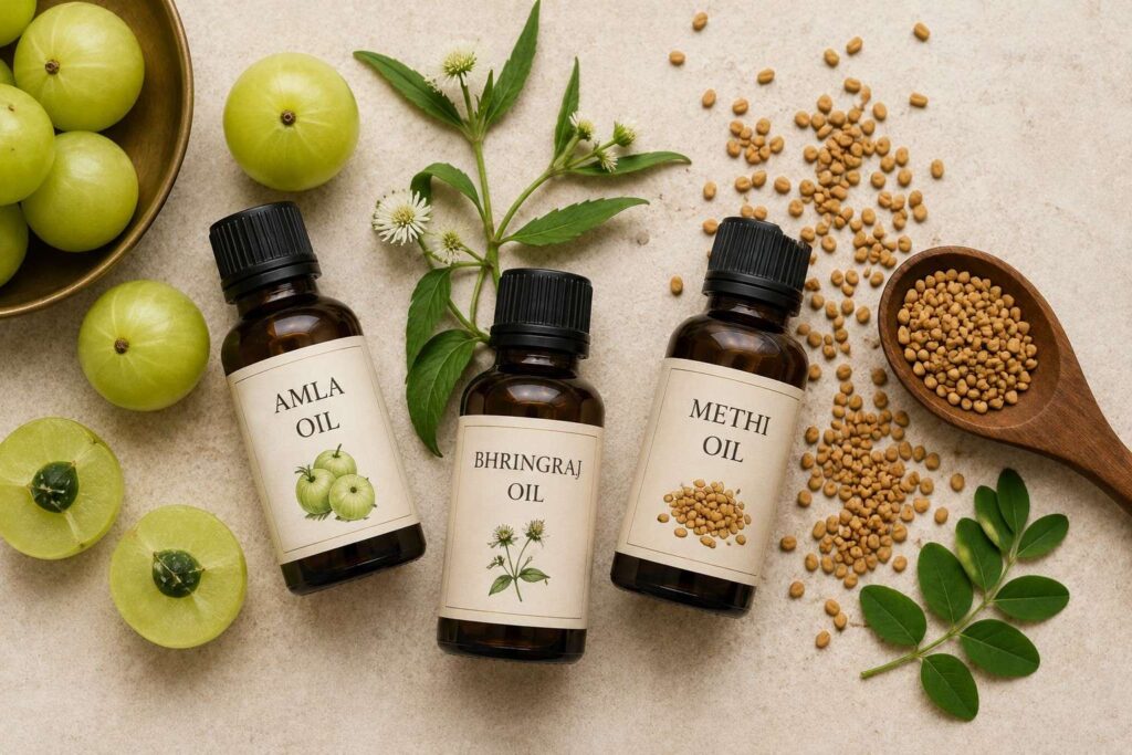  amla bhringraj methi oil for hair fall