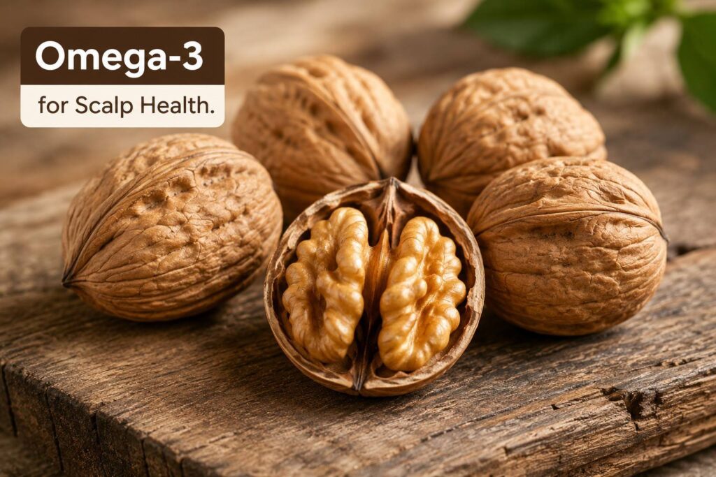walnuts for hair growth rich in omega-3 fatty acids