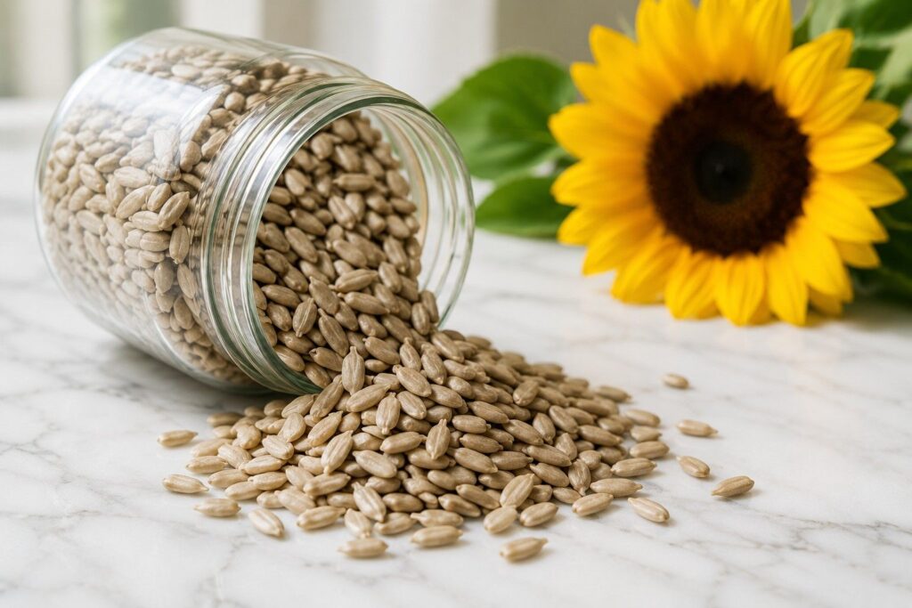 sunflower seeds for hair growth vitamin E source