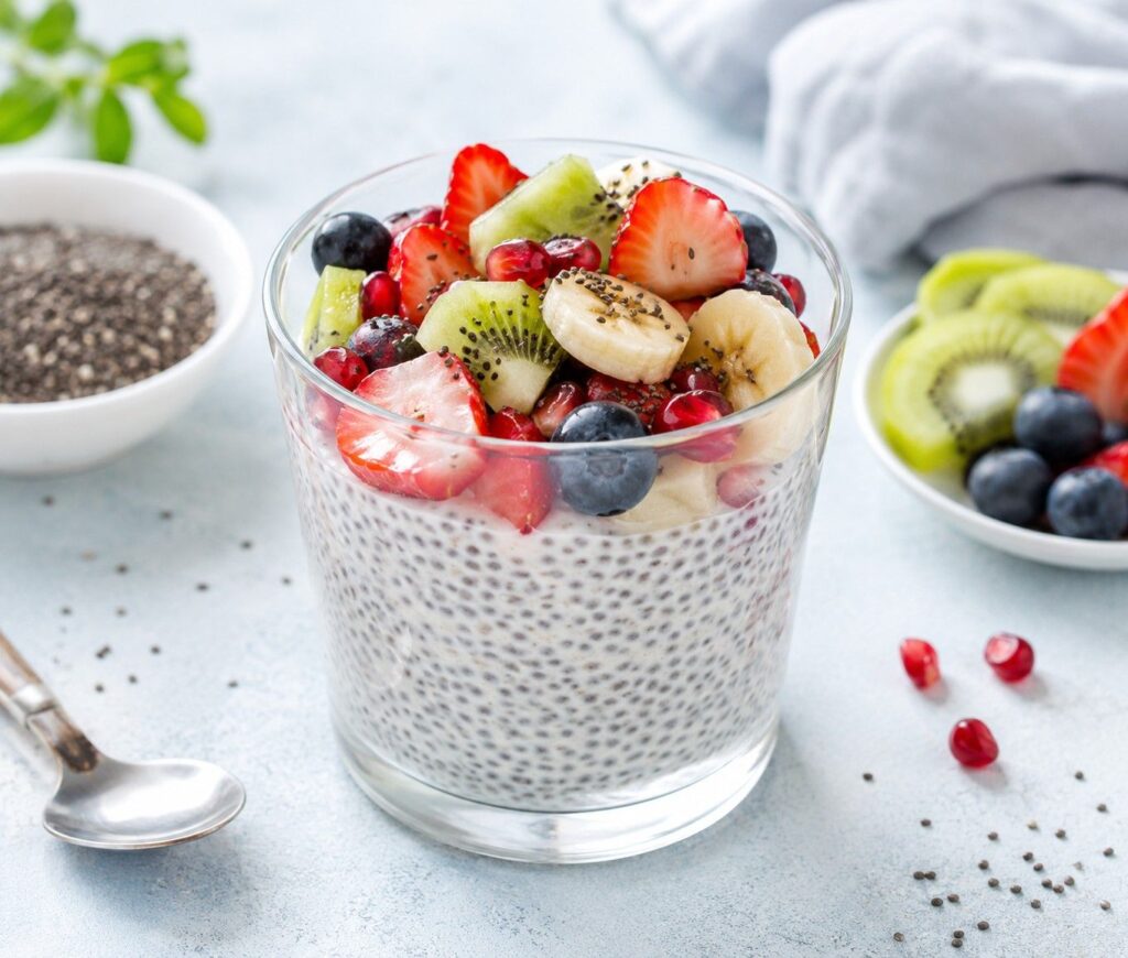  chia seeds soaked in water for hair growth protein source