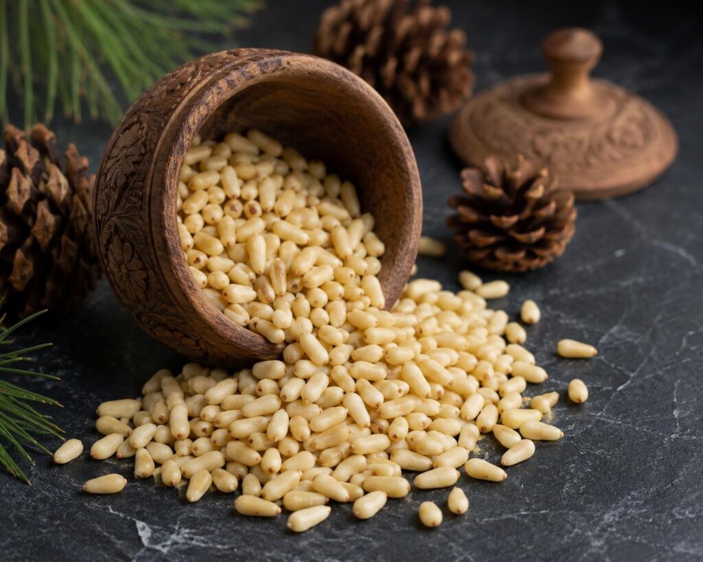 chilgoza pine nuts for hair growth iron zinc source India