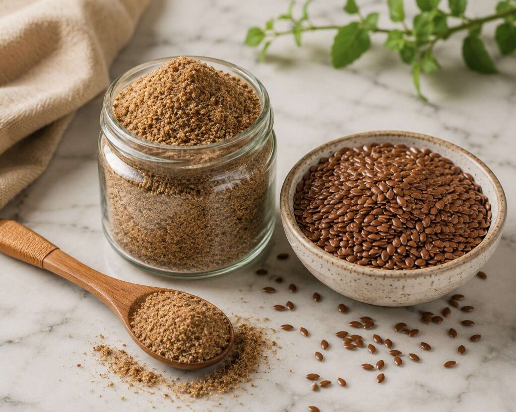 ground flaxseeds alsi omega 3 lignans for hair growth