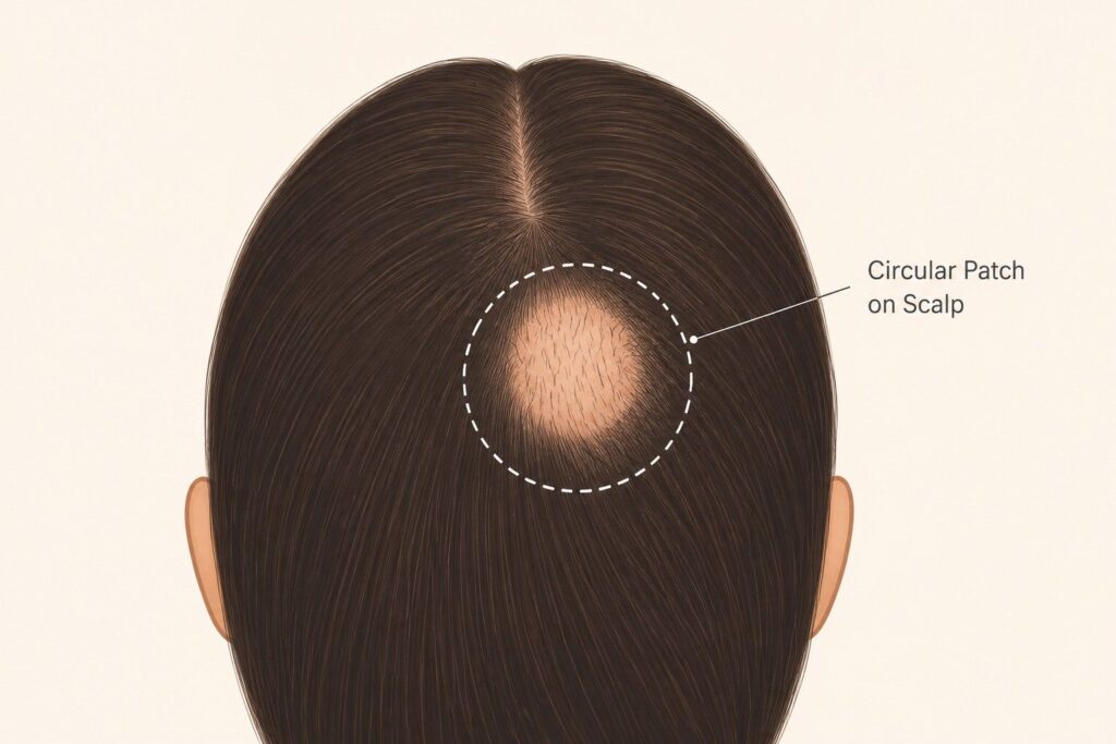 alopecia areata round bald patch