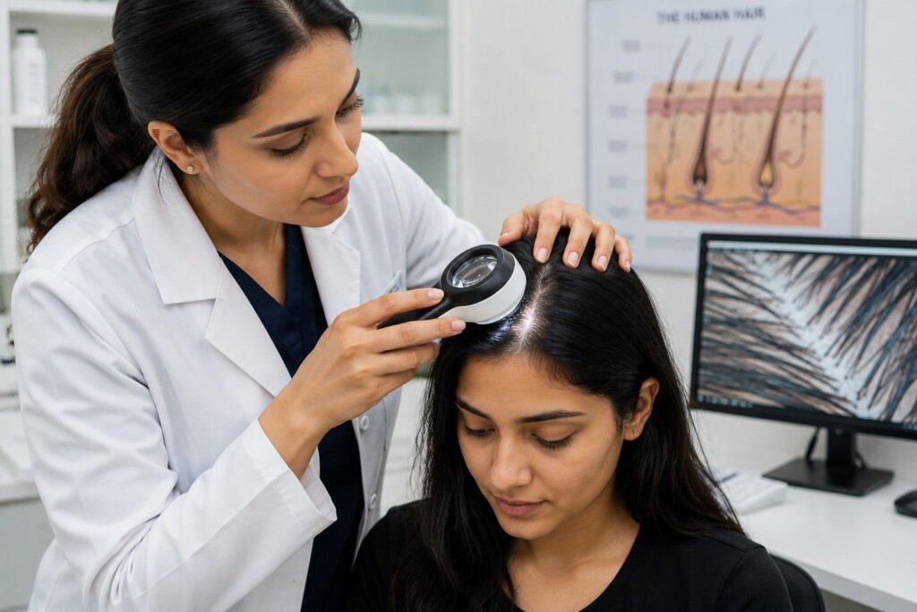 dermatologist consultation for severe hair fall
