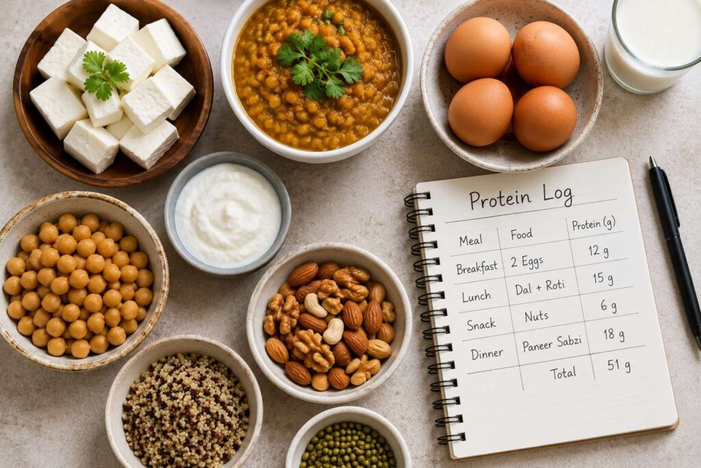 diet and hair fall tracking checklist.