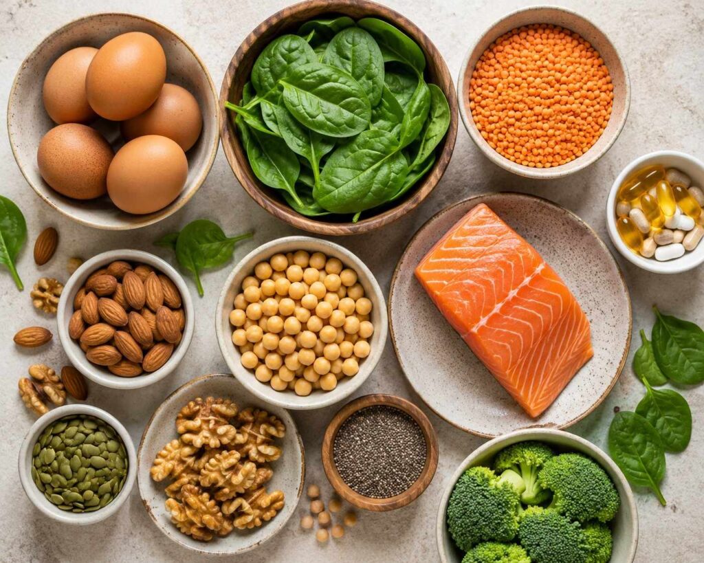 Iron and protein rich foods for hair thinning prevention