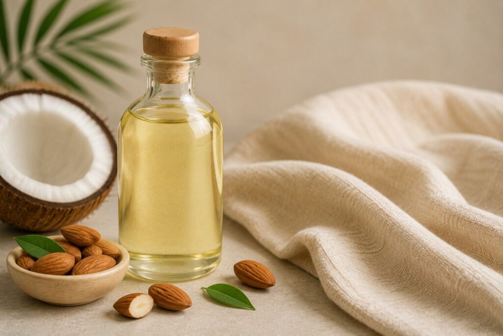 Scalp moisturizing oil for dry sensitive scalp after cancer treatment