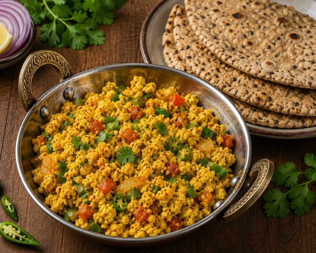 egg bhurji multigrain roti high protein indian meal