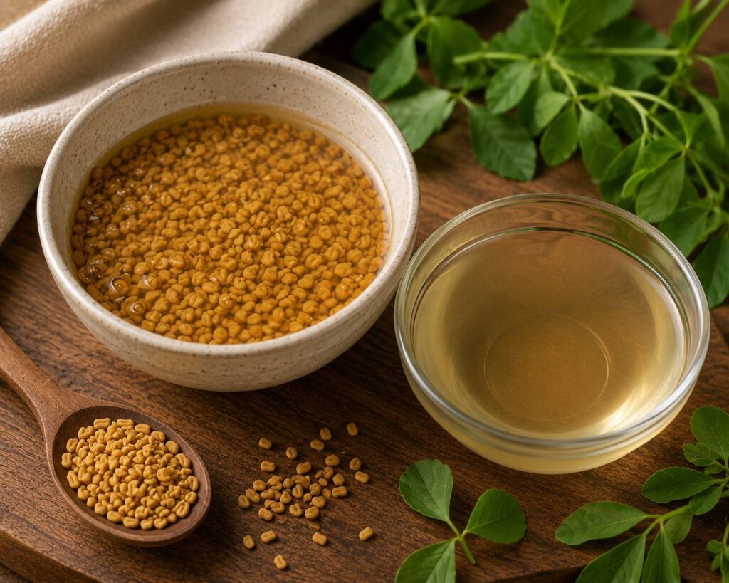 fenugreek methi water spray for hair breakage