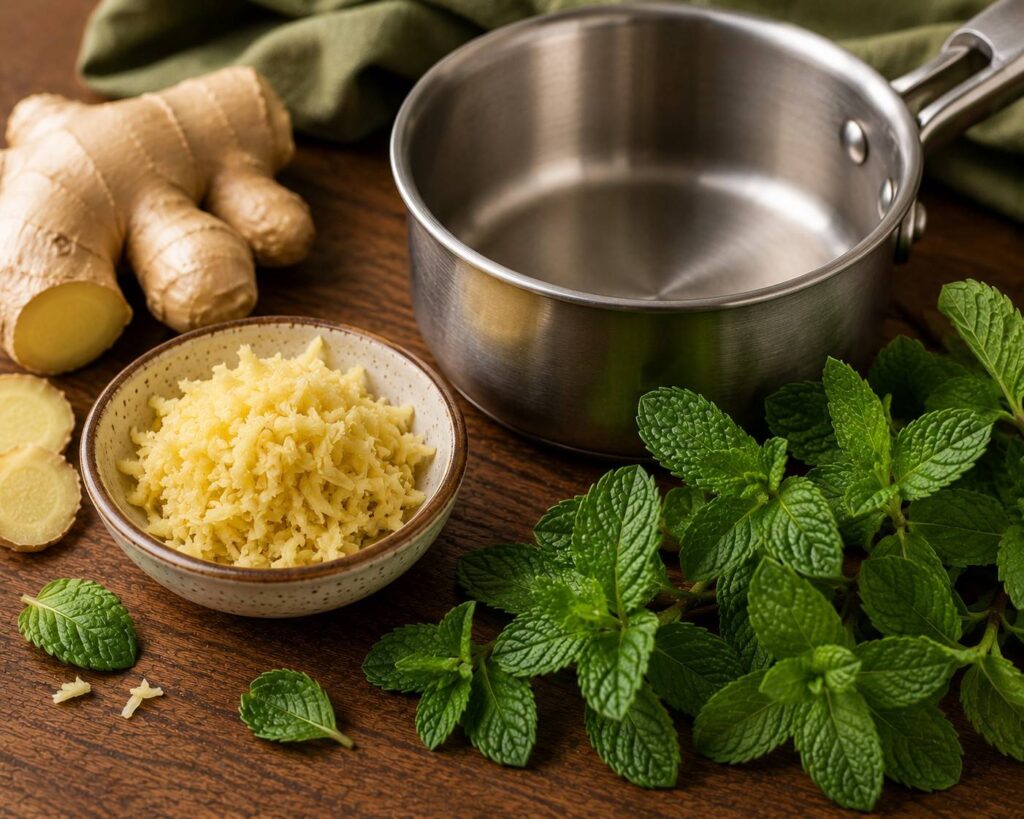 ginger peppermint spray for oily scalp