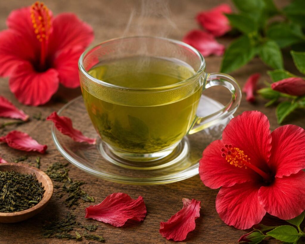 green tea hibiscus spray for hair thinning