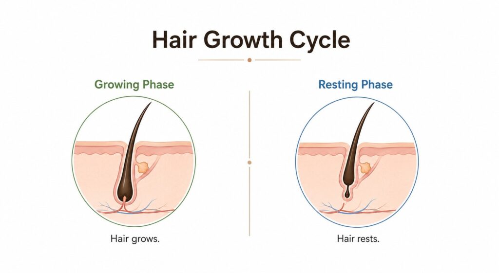 hair growth cycle and telogen effluvium