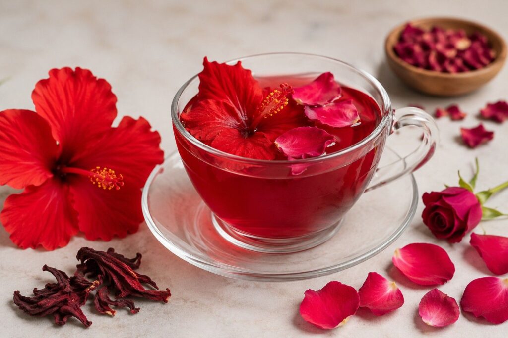 hibiscus rose petal tonic for keratin hair