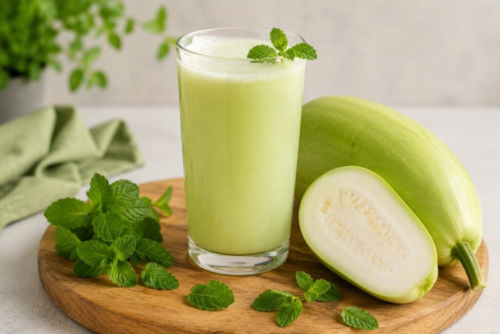 lauki mint juice for scalp health