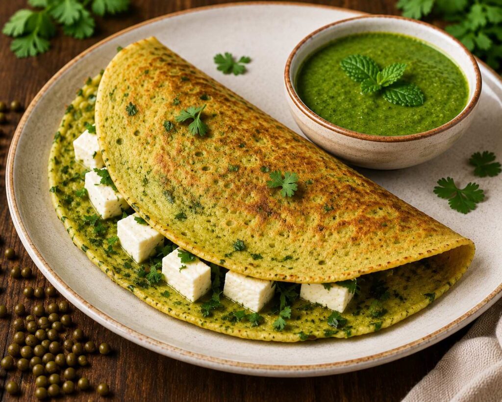 moong dal chilla with paneer for hair growth