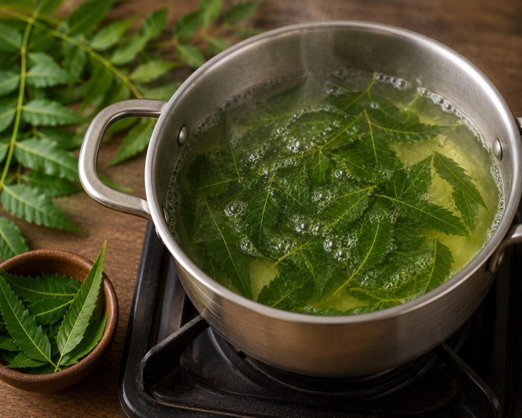 neem water spray for dandruff and hair fall