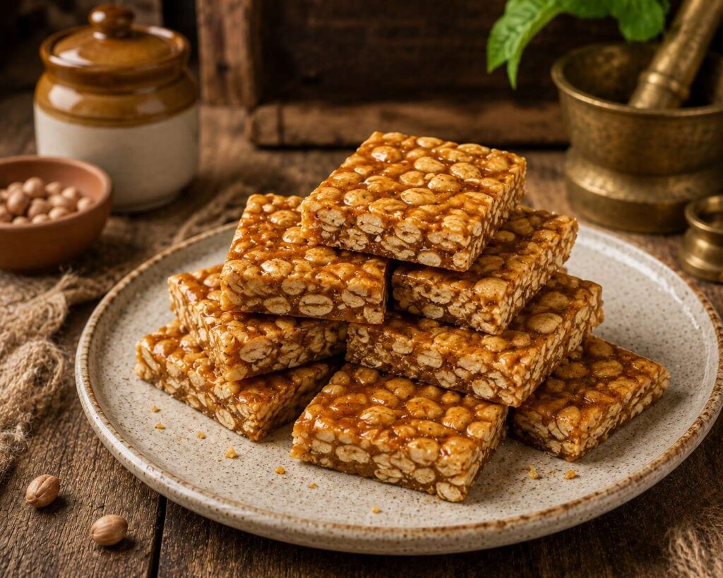 peanut til chikki protein snack for hair growth