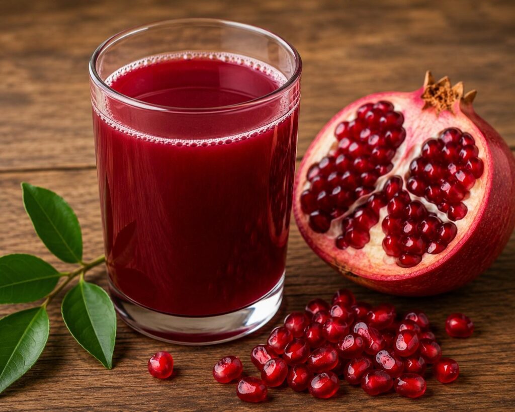 pomegranate juice for hair growth and greying