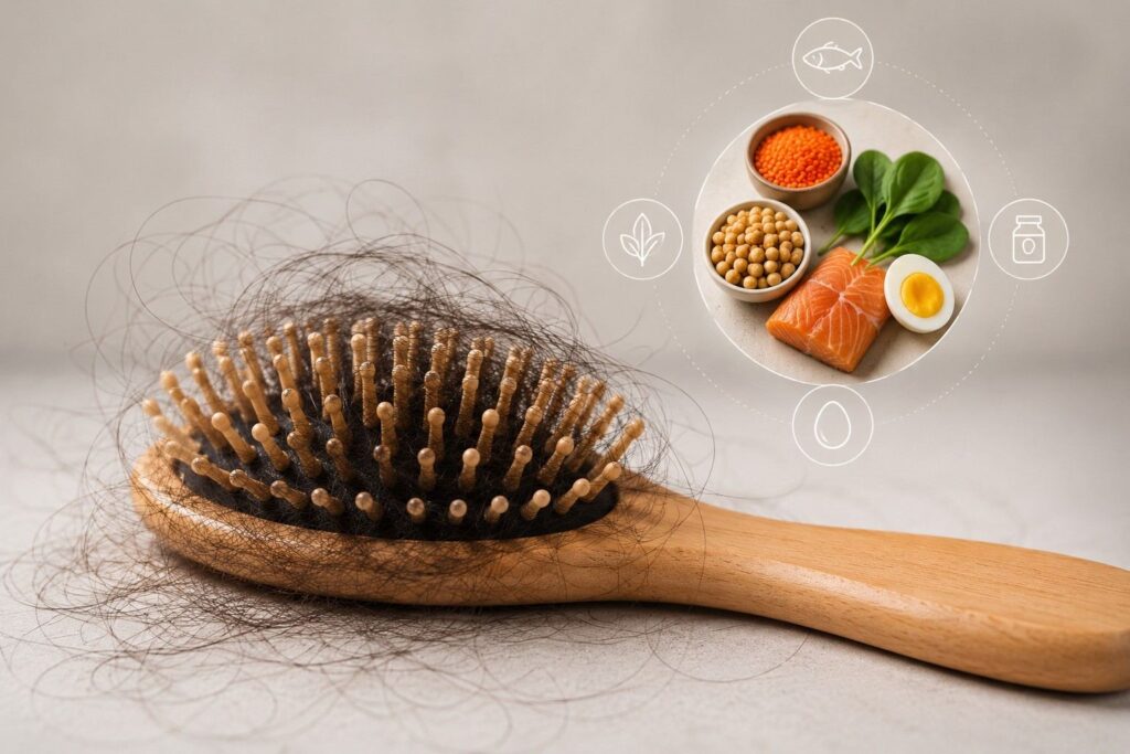 protein deficiency causing hair fall in indian diet