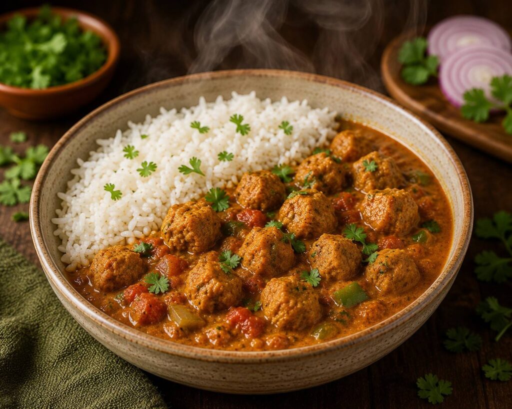 soya chunks curry protein rich indian meal