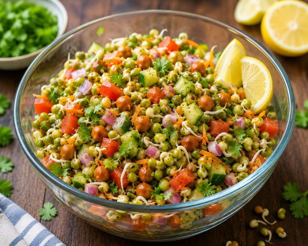 sprouts salad high protein indian meal for hair growth