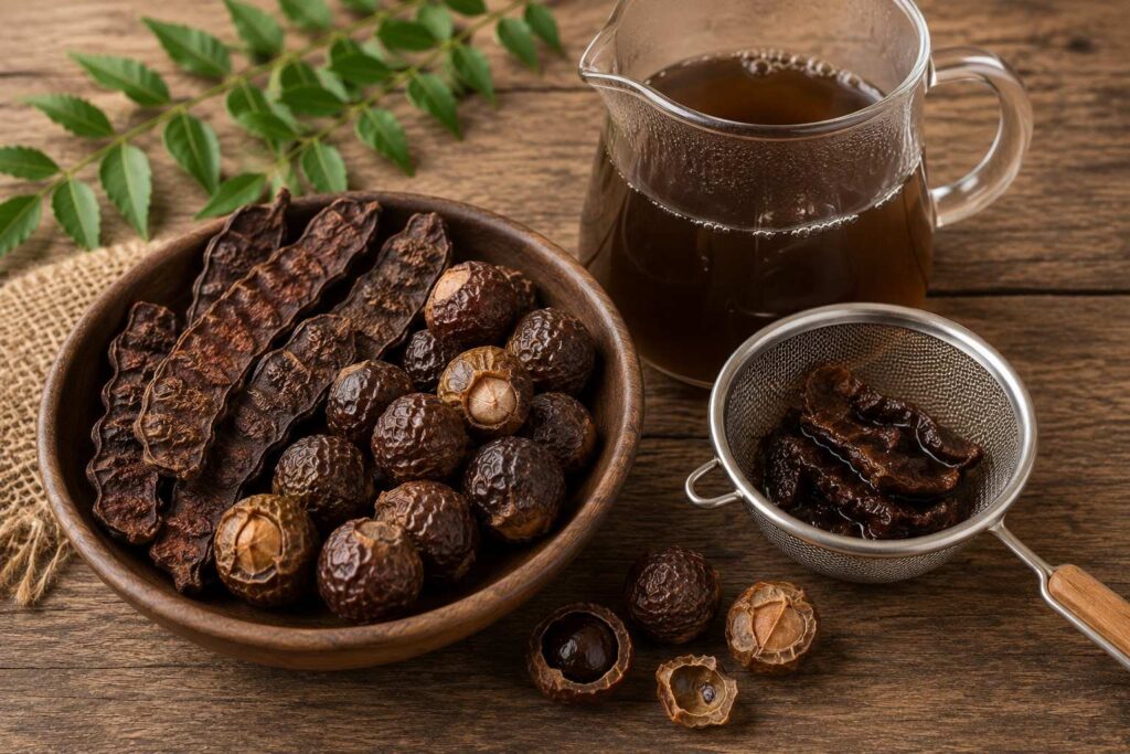 Shikakai and reetha natural shampoo for ayurvedic hair care